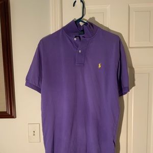 Polo purple collared shirt.